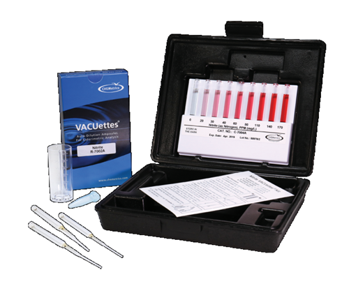 CHEMets รหัสสินค้าK-7004Aชุดทดสอบคุณภาพน้ำค่าไนไทรต์,Nitrate Test Kit Visual Kit,Meas.range:0～170ppm