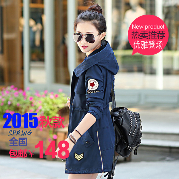 CW5811005 เสื้อโค้ทหญิงตัวยาวมีฮูด ผ้าฝ้ายแจ็กเก็ตใส่สบายๆ (พรีออเดอร์) CW5811005 ตัว
