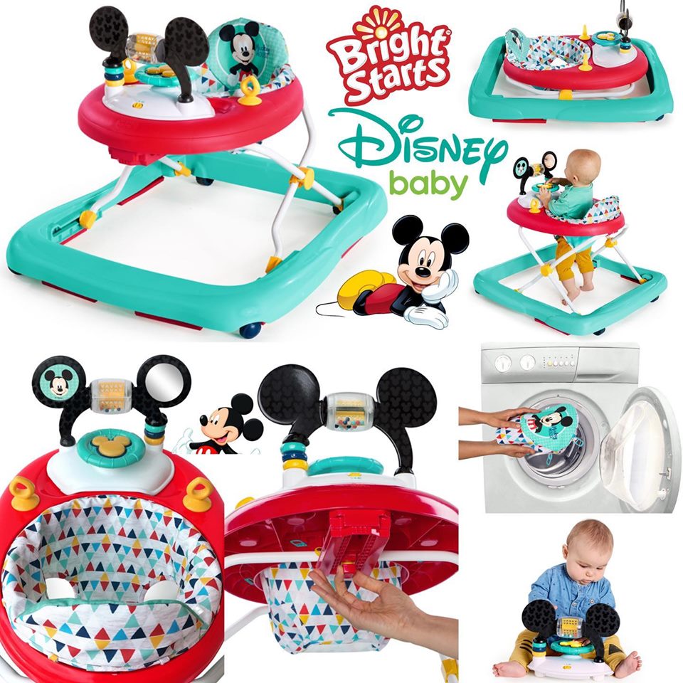 พร้อมส่งค่ะ !! ใหม่ล่าสุด รถหัดเดิน มิกกี้เม้าส์ Bright Starts Disney Baby Mickey Mouse Walker with Activity Station - Happy Triangles ราคา 3,990 บาท