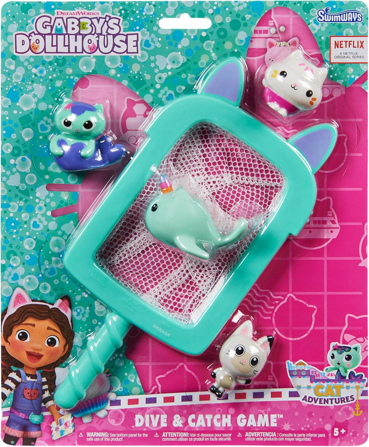 🧜♀️‼ใหม่ของเล่นฝึกทักษะหนูน้อย🦄นำเข้า🇺🇸 SwimWays Gabby's Dollhouse Dive n Catch- ของเล่นสระน้ำสำหรับน้องๆหนูการฝึกดำน้ำและว่ายน้ำ ราคา 1190 บาท 🫧