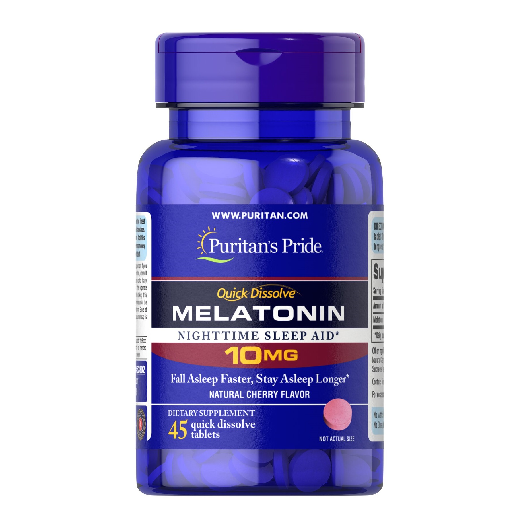 PURITAN'S PRIDE :: MELATONIN 10 mg เมลาโทนิน 10 มิลลิกรัม 30-120 แคปซูล เมลาโทนิน ผ่อนคลาย แก้ปัญหานอนไม่หลับ (เลือกขนาดด้านใน) -