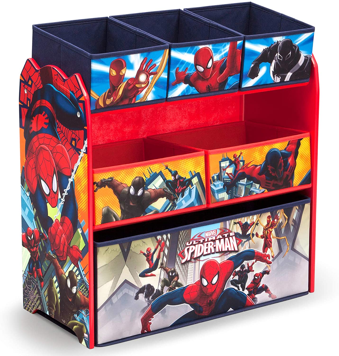 Delta Children 6 Bin Design and Store Toy Organizer - Greenguard Gold Certified, Spider-Man ราคา 2,190 - บาท