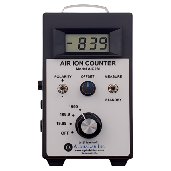 AlphaLab รุ่นAIC-2Mเครื่องวัดปริมาณการปล่อยประจุไอออนบวกและลบ,Air Ion Counter meter of positive and negative ion,Meas.range:10～2,000,000(pcs/cc)