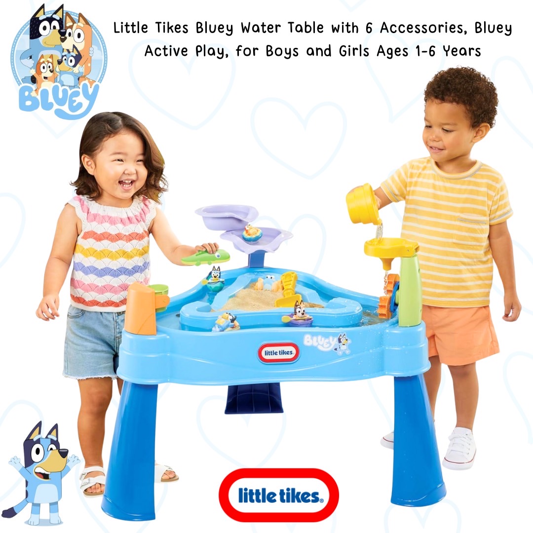 นำเข้า 🇺🇸 🌈💦 เล่นน้ำสนุกทุกวันกับ Little Tikes Bluey Water Table – Full Set! โต๊ะน้ำสุดน่ารักจากการ์ตูน Bluey พร้อมของเล่น 6 ชิ้นในเซ็ต ราคา6,290 บาท