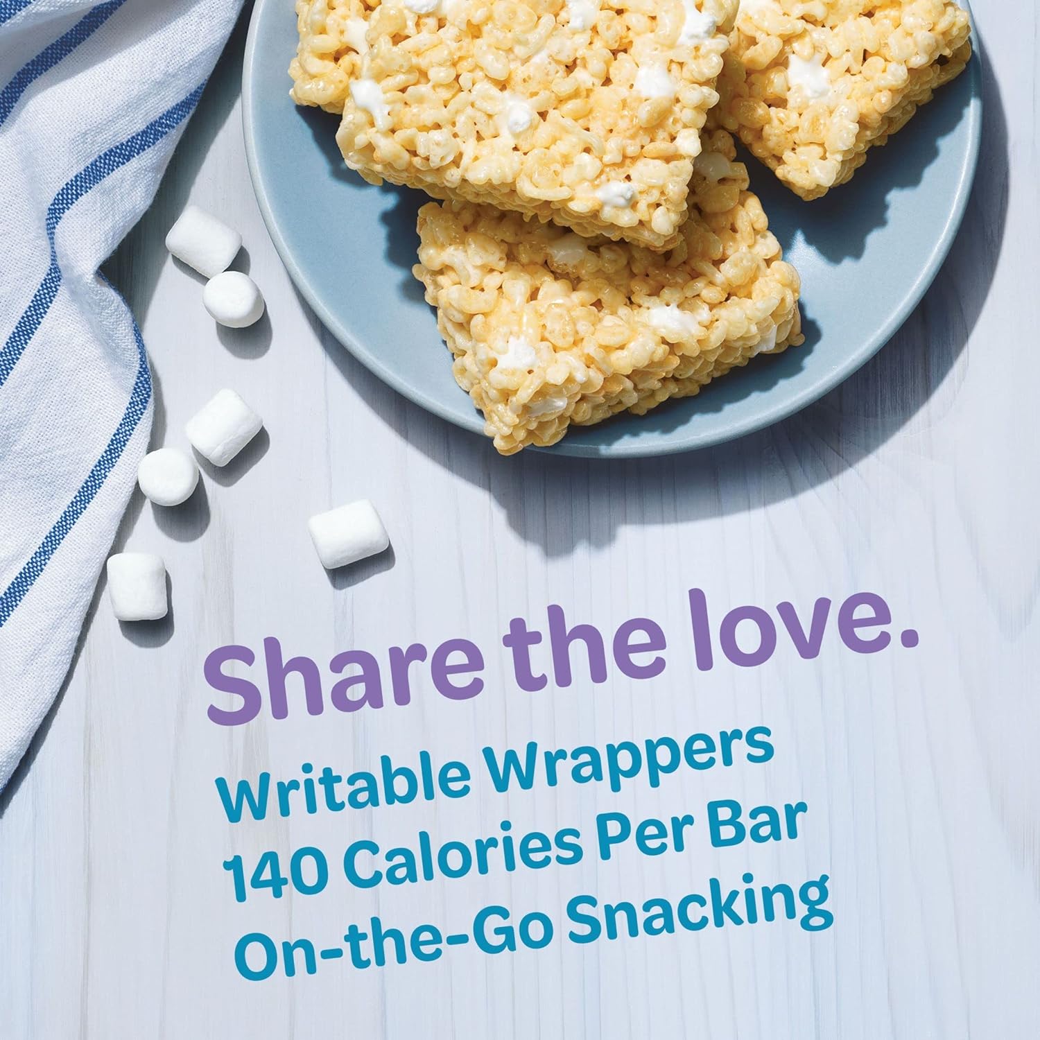 มาร์ชเมลโลว์ชิ้นจำโบ้ Rice Krispies Treats Homestyle Original Chewy Marshmallow Snack Bars, Shelf-Stable, 13.96 oz , 12ชิ้นใหญ่ ราคา 450 บาท