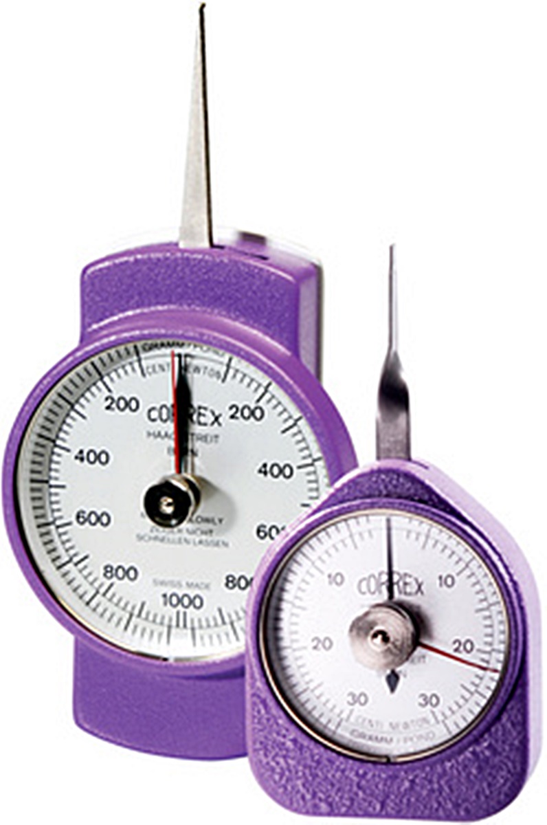 Correx รหัส7220414เกจวัดทดสอบแรงตึงหัวสัมผัสกลมอ่านค่าแบบหน้าปัดเข็มSpring ball Tension Compression Gages,Meas.range:200～2000g/cN.