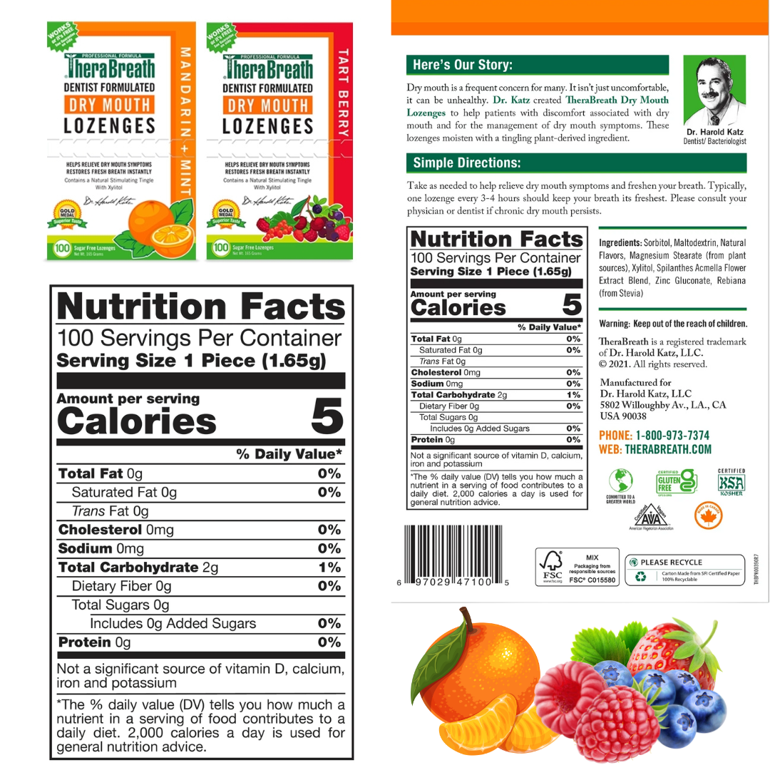 Neww ‼ นำเข้า 🇺🇸 🍬ลูกอมดับกลิ่น TheraBreath Dry Mouth Lozenges - ช่วยให้ลมหายใจสดชื่น ราคา 1 กล่อง 670 บาท