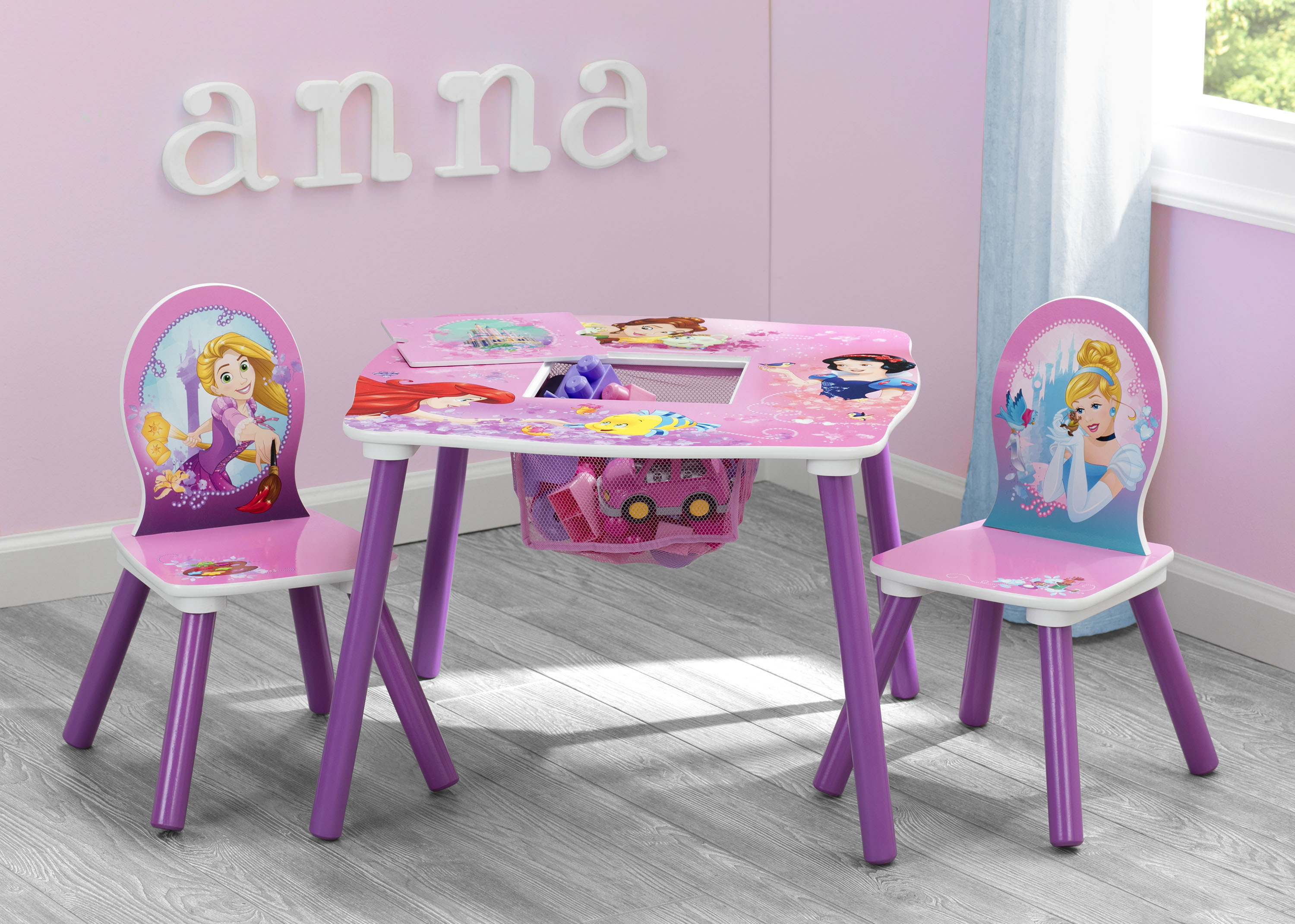 ชุดโต๊ะ เก้าอี้ไม้เด็ก ลายเจ้าหญิงดิสนี่ย์ Delta Children - Disney Prince Wood Kids Table and Chair Set With Storage ลิขสิทธิ์แท้ นำเข้าอเมริกา ราคา