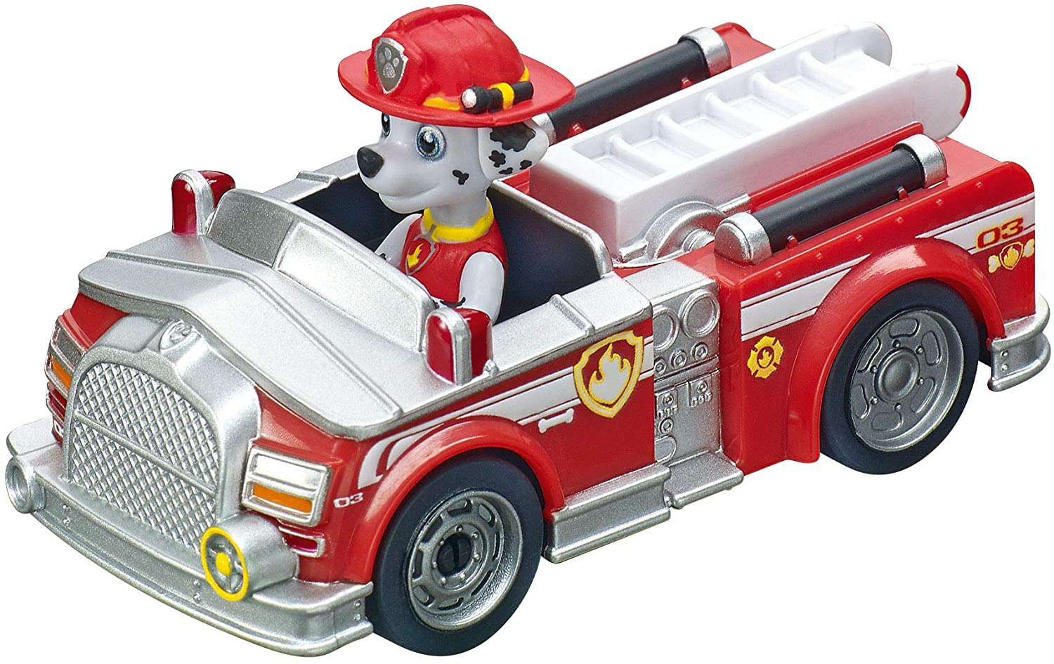 แทร็คแข่งรถสล็อต รีโมทบังคับ Carrera First Paw Patrol - Slot Car Race Track - Includes 2 Cars: Chase and Marshall