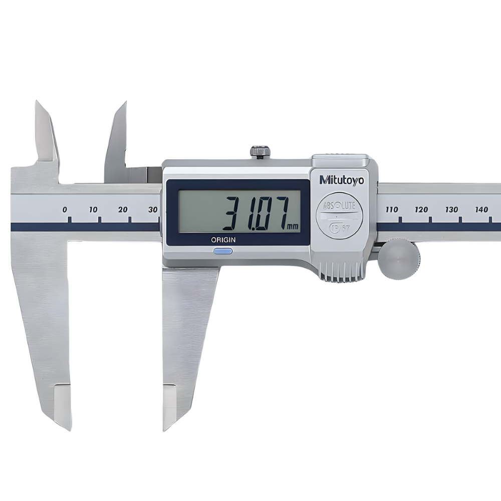 Mitutoyo รหัส 500-727-20 คาลิปเปอร์ดิจิตอลแบบกันฝุ่นและน้ำ, Metric IP67 Absolute coolant-proof caliper,range:1～150mm,resolution:0.01mm,with SPC data w/o thumb roller —