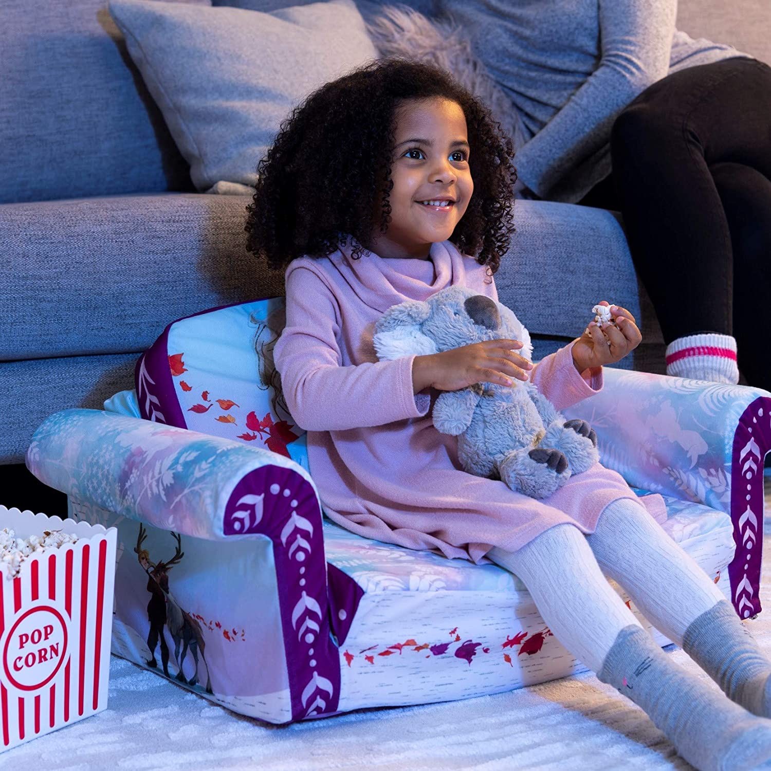 โซฟาเบ้ด ลายโฟรเซ่น 2 สามารถปรับเป็นที่นอนได้ Marshmallow Furniture, Children's 2-in-1 Flip Open Foam Compressed Sofa