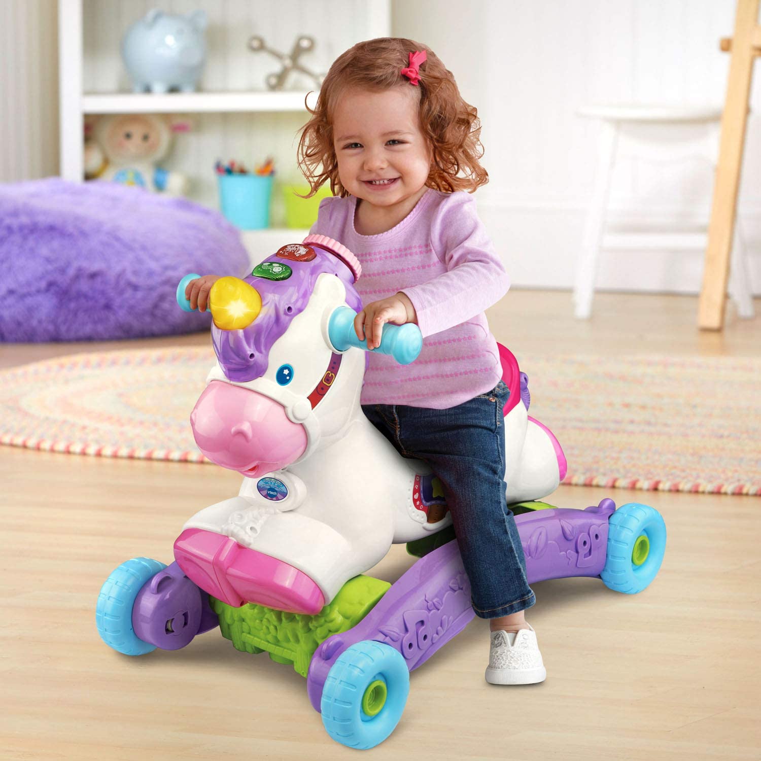 ของแท้🇺🇸 VTech 2 in 1 Rocking Horse and Ride-on Toys Music Ligth Learning Unicorn ของเล่นยูนิคอร์น ราคา 2,990 บาท