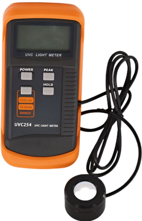 Aermanda UVC Light Meter UVC254 เครื่องวัดความเข้มข้นและปริมาณของแสงยูวี,UV meter measurement of UV radiation intensity Radiometer