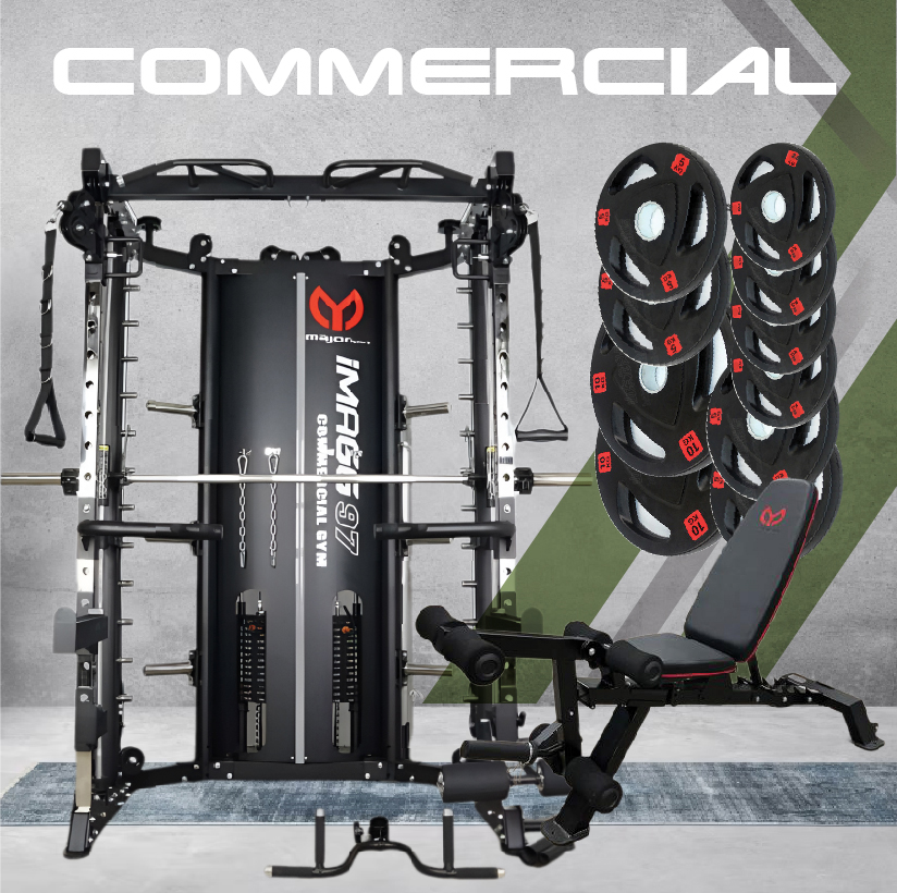 Smith Machine IMAGG 97 + ม้านั่ง819A + แผ่นน้ำหนัก50kg, สมิทแมชชีน