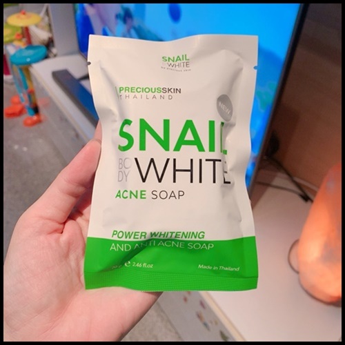 สเนล บอดี้ ไวท์ แอคเน่ โซป Snail body white Acne soap BY PRECIOUS SKIN