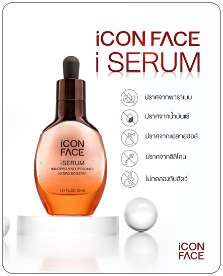 เซรั่มหน้ากระจก iCon Face iSerum เซรั่มมินพีชญา (ของแท้)