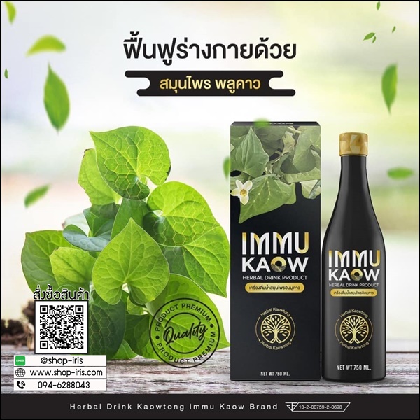 เครื่องดื่มน้ำสมุนไพร อิมมูคาว IMMU Kaow (ของแท้ ส่งฟรี)