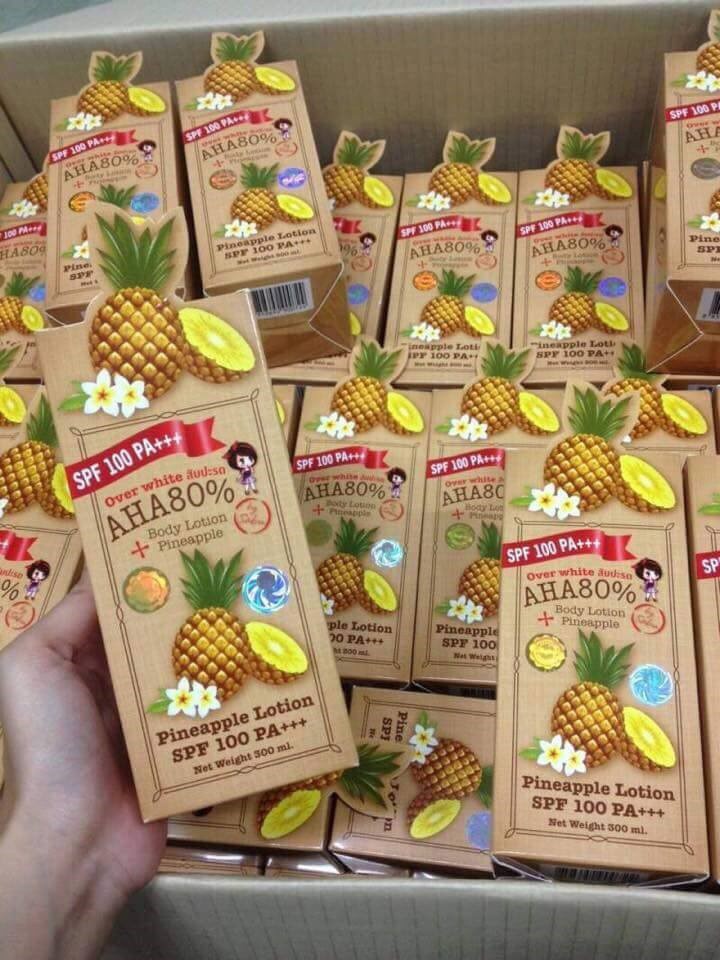 ขาย โลชั่นสับปะรด aha 80 (Over White AHA80% Pineapple Lotion SPF100 PA+++)