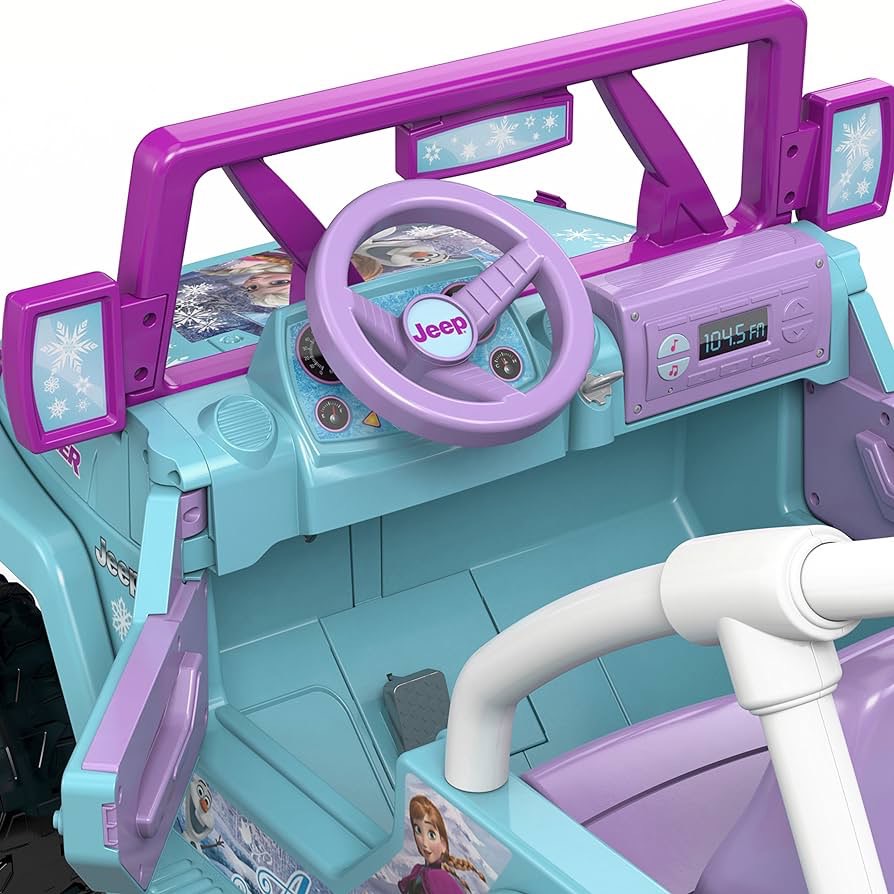 🎉New🎉 ว้าวมากแม่!! รถแบตเตอรี่เด็ก โฟรเซ่น 2 ที่นั่ง Power Wheels Disney Frozen Jeep