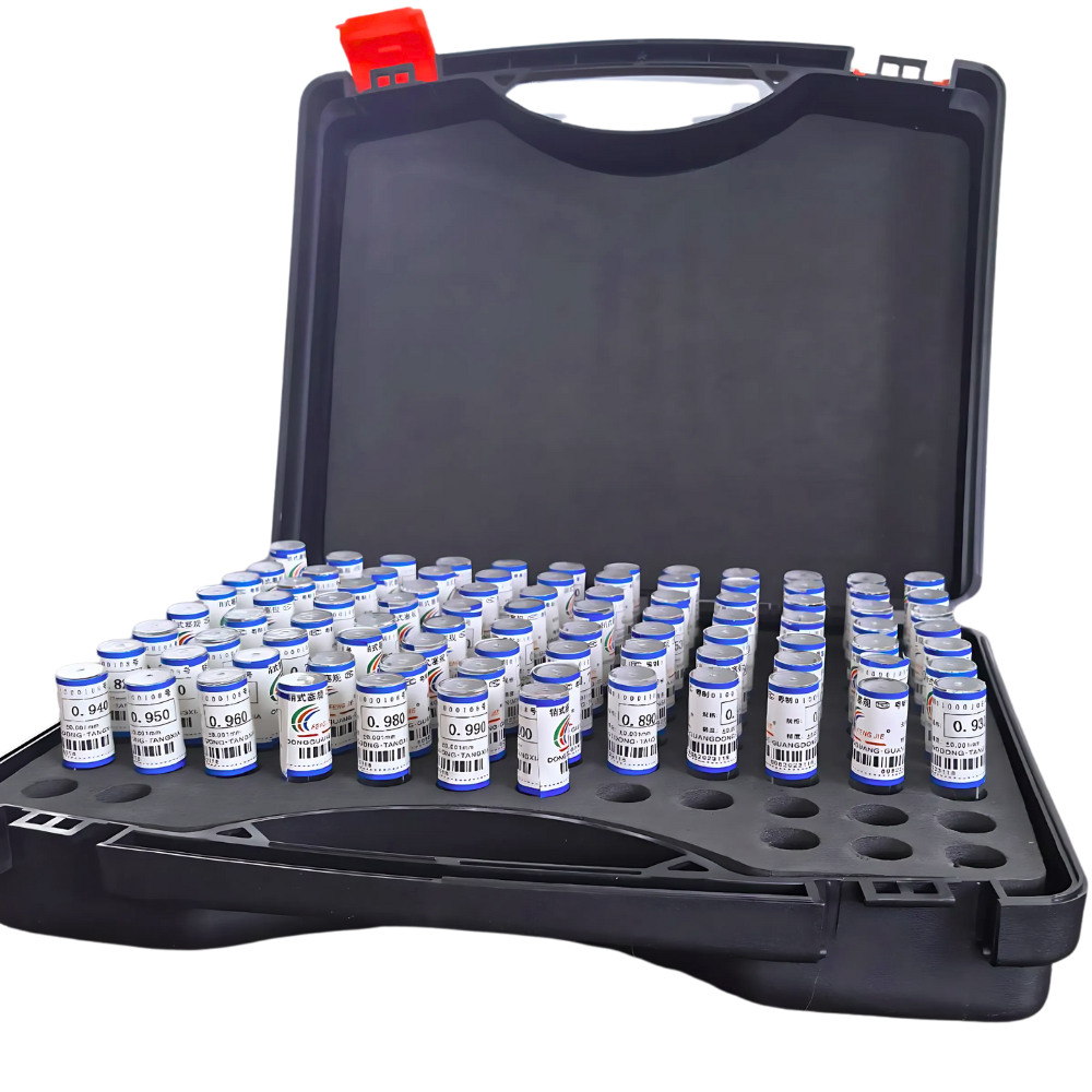 Ritek รุ่น ST-CN-3560-51-0.05 เซ็ตพินเกจผลิตจากเหล็ก ,Alloy steel pin gauge set 51pcs, φ3.50～φ6.00 mm, lenght:50 mm,Step 0.05mm, ±0.001mm,62/65hrc, Includes calibration cert, ISO/IEC 17025