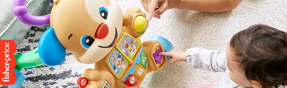 รถผลักเดินสีฟ้าสอนภาษาสำหรับเด็กหัดเดิน Fisher-Price Laugh & Learn Smart Stages Learn with Puppy Walker ราคา 1990 บาท