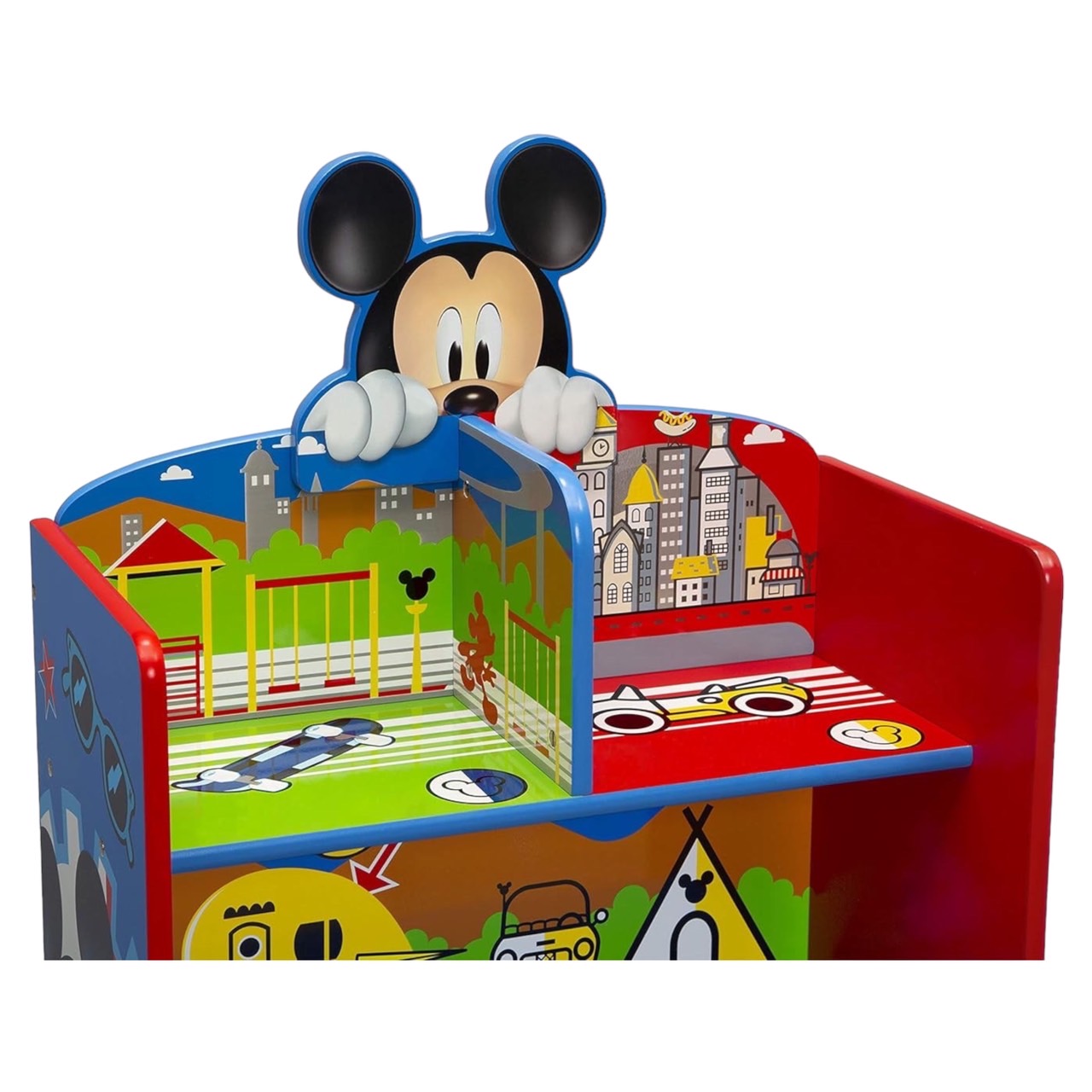 ชั้นวางลายมิกกี้เมาส์Delta Children Wooden Playhouse 4-Shelf Bookcase for Kids, Mickey Mouse ,ราคา 2,990 บาท