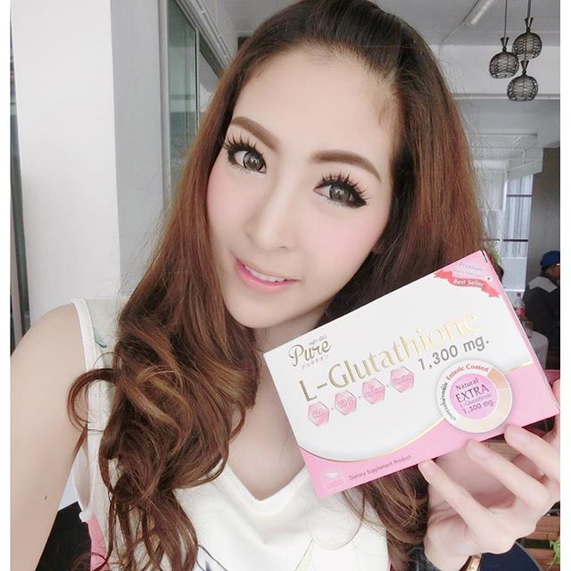 เพียวกลูต้ามิกซ์ ขาว ใส ออร่า 3 เท่า (Pure Gluta Mix L-Glutathione)
