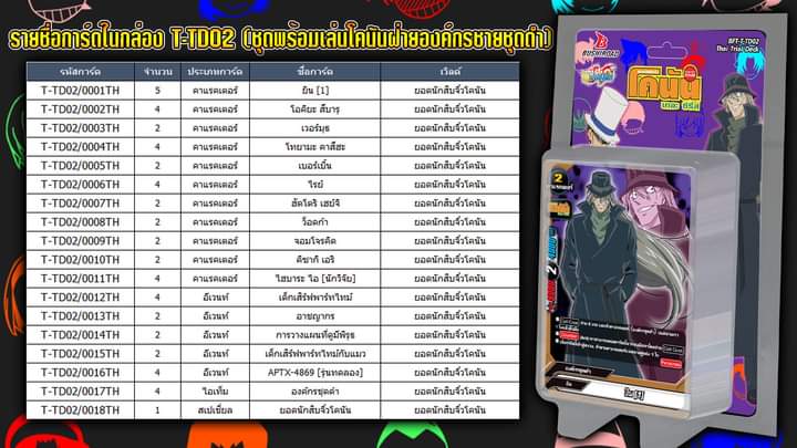 bft-t-td01-td02 บัดดี้ไฟท์ โคนัน เดอะซีรีย์ buddyfight conan ชุดเริ่ม เล่นได้เลย