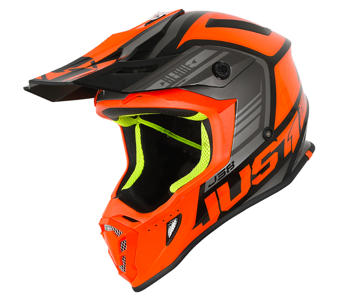 หมวกกันน็อค JUST1 รุ่น J38 ลาย Blade ORANGE/BLACK GLOSS