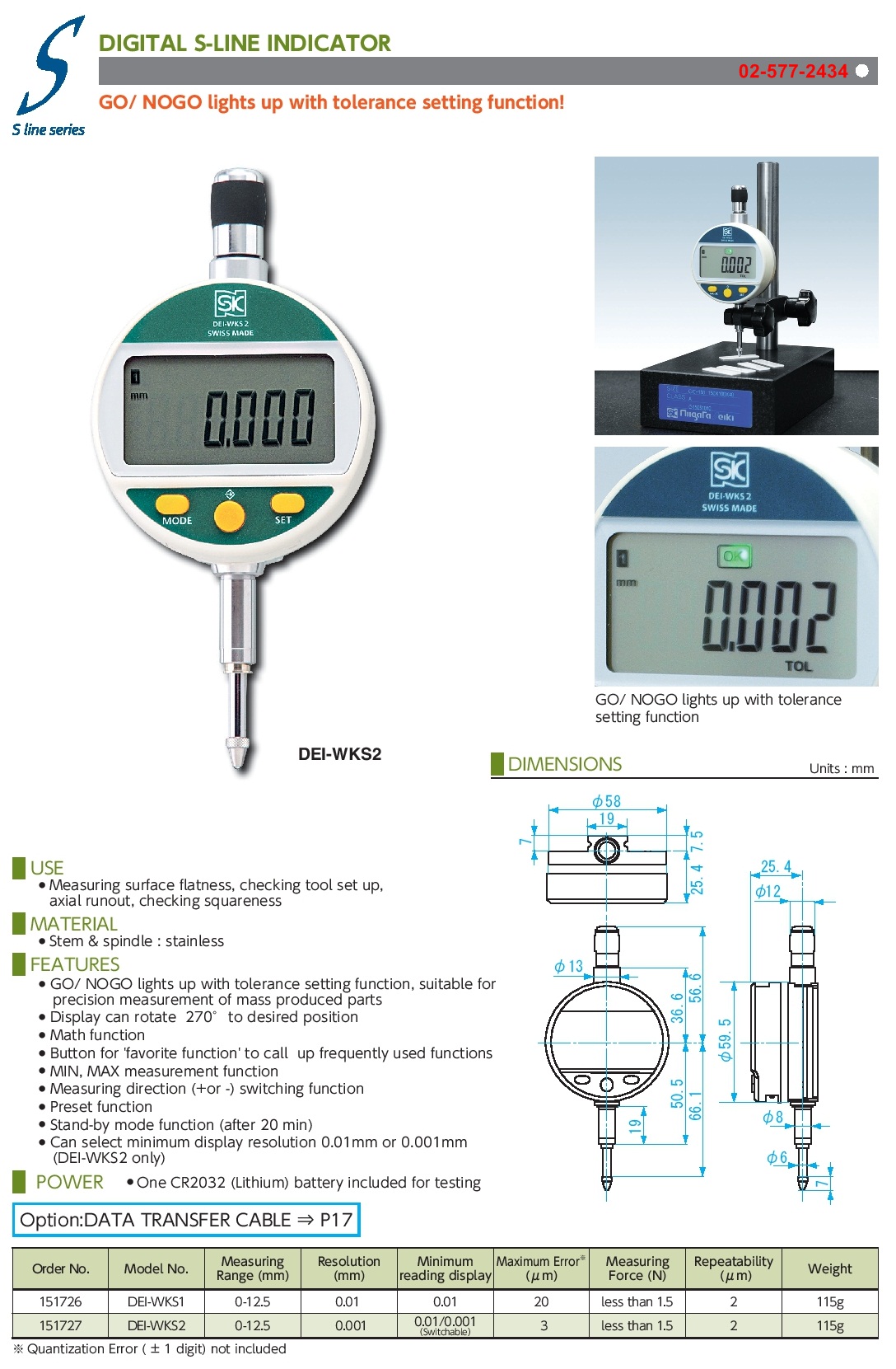 DIGITAL S-LINE INDICATOR