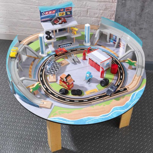 ใหม่ล่าสุด❤️KIDKRAFT Disney Pixar Cars 3 Florida 55+ Piece Wooden Track Set with Accessories and Table โต๊ะสนามแข่งรถจำลอง จากฉากการ์ตูนยอดฮิต เรื่อง แมคควีน มาพร้อมกับอุปกรณ์ทั้งหมด55 ชิ้น พร้อมเล่น วัสดุทำจากเนื้อไม้ แข็งแรงทนทาน ราคา 6990 บาท