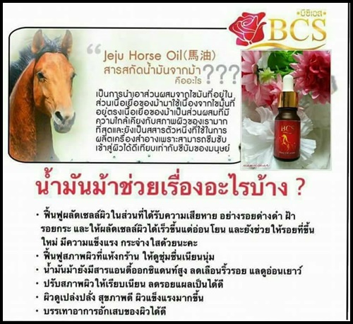 เซรั่มน้ำมันม้าสลายฝ้า Horse Oil Serum By BCS