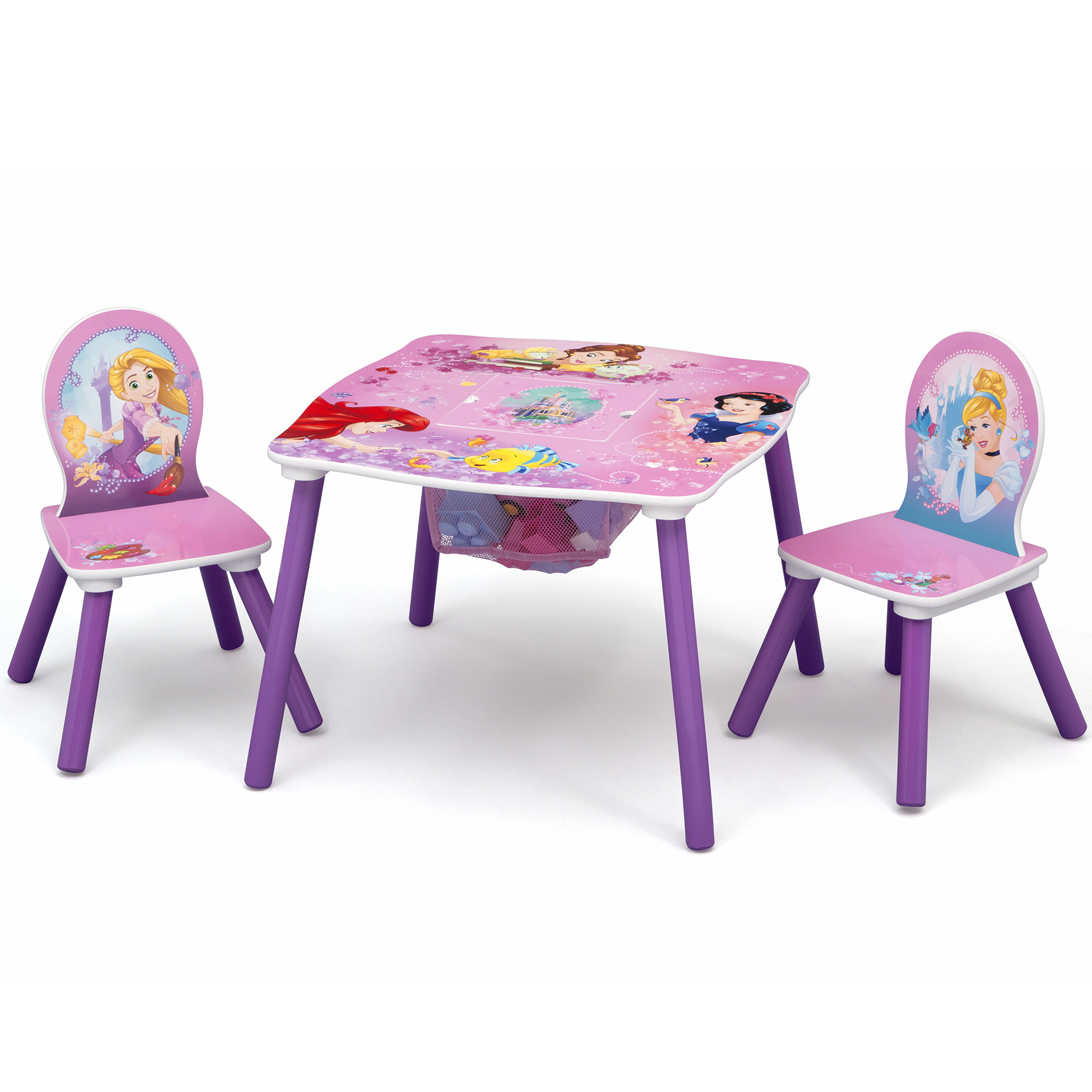 ชุดโต๊ะ เก้าอี้ไม้เด็ก ลายเจ้าหญิงดิสนี่ย์ Delta Children - Disney Prince Wood Kids Table and Chair Set With Storage ลิขสิทธิ์แท้ นำเข้าอเมริกา ราคา