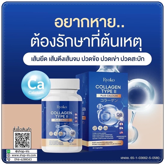 เรียวโก๊ะคอลลาเจน Ryoko Collagen TYPE II (1แถม1)