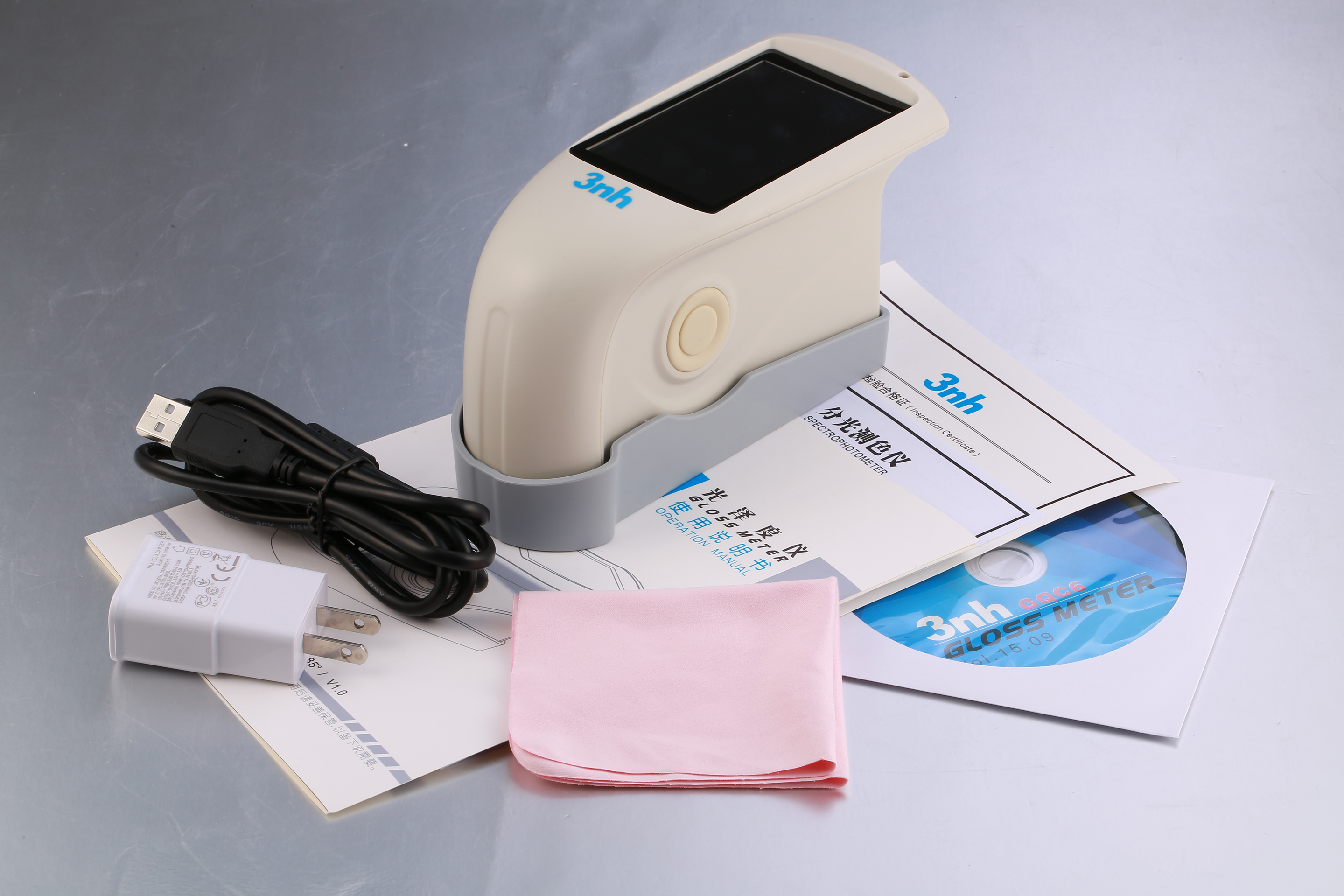 3nh รหัส HG-60 เครื่องวัดความเงาสำหรับมุม60องศา,60° single angle digital gloss meter,meas.range:0.1-300gu,w/auto self calibration