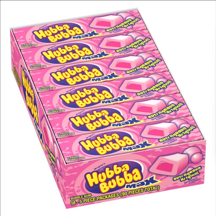 ✨เคี้ยวมันส์ จุใจ กับ Hubba Bubba Max Outrageous Original Gum! นำเข้าจาก 🇺🇸รสเข้ม เป่าลูกโป่งได้ใหญ่ ราคาเพียง 70 บาท / แท่ง 🫧