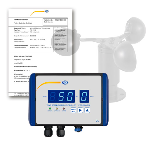 PCE รุ่นWSAC-50-720 เครื่องวัดความเร็วลมAir Velocity Meter