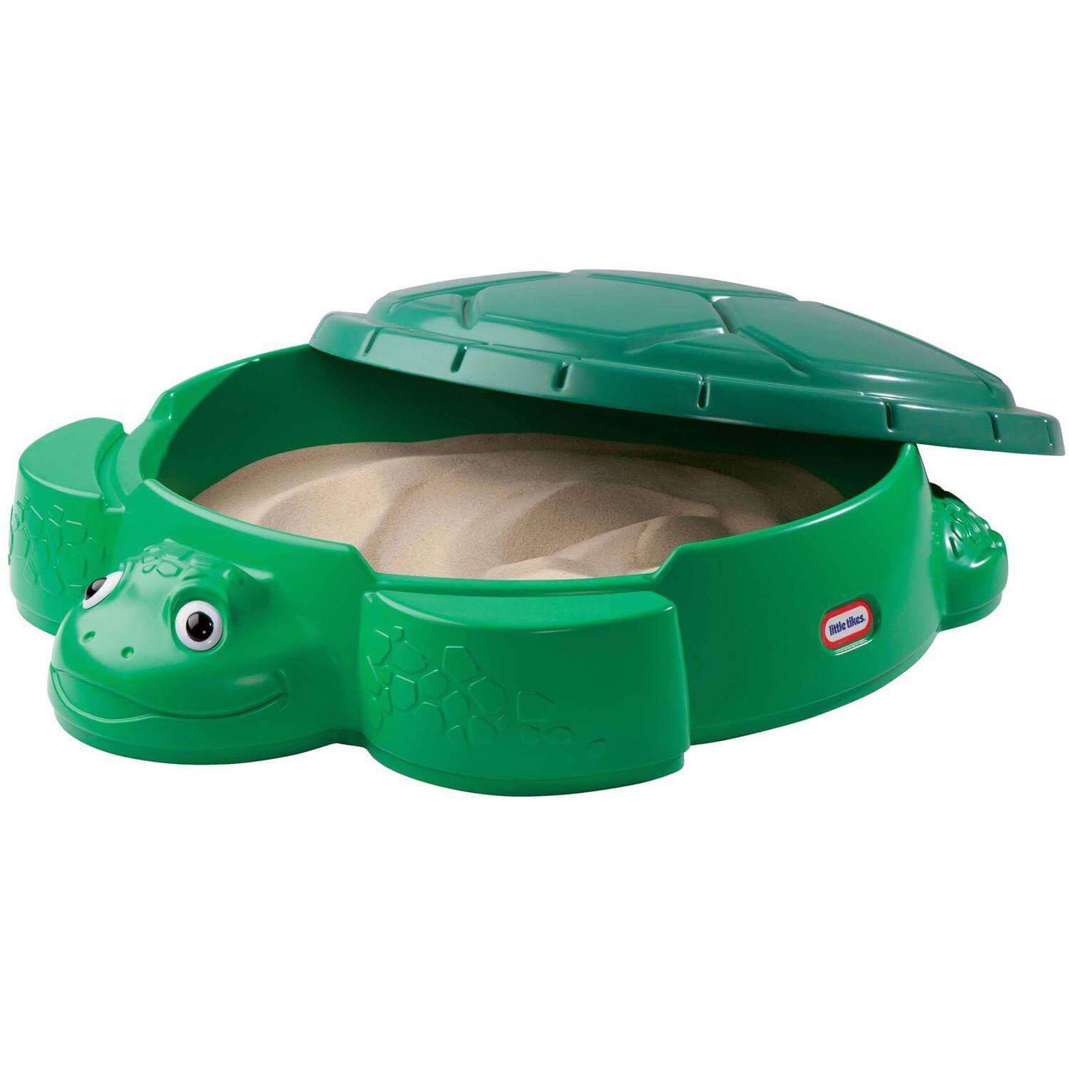 กระบะทรายมีฝาปิดเต่าน้อยสุดน่ารัก Little Tikes รุ่น Turtle Sandbox รุ่นใหม่ล่าสุด บรรจุทรายได้เยอะจุใจ แข็งแรงทนทานต่อทุกสภาพอากาศ นำเข้าจาก USA ของแท้ 100%