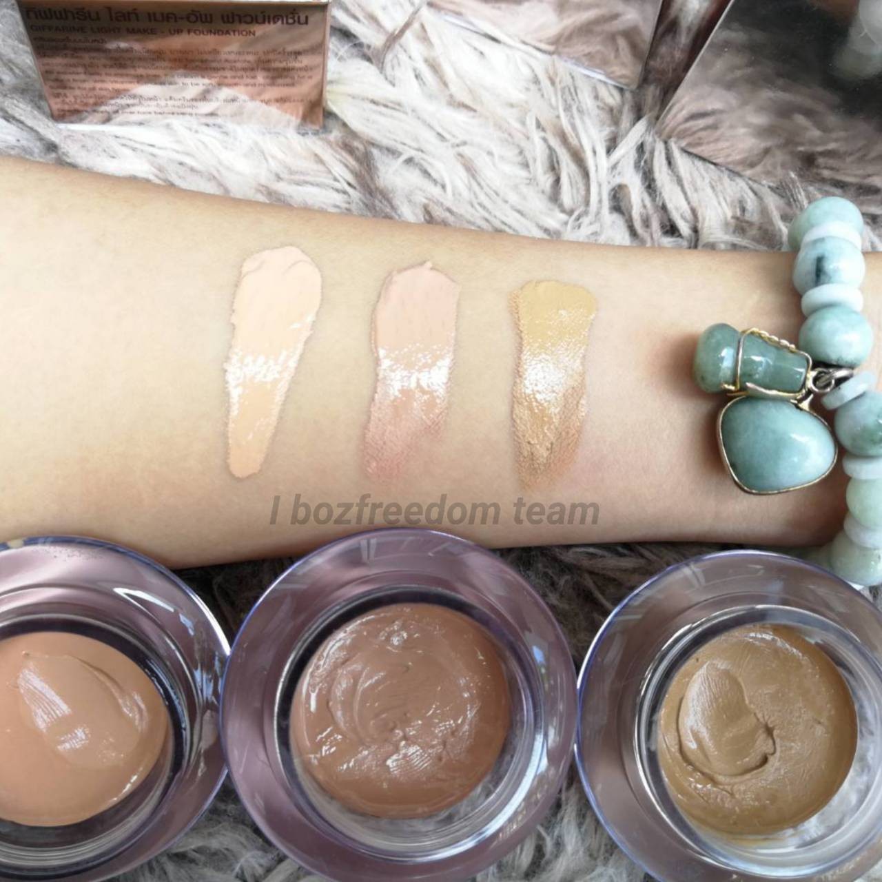 กิฟฟารีน รองพื้น ชนิดครีมแบบถ้วย สูตรบางเบา กิฟฟารีน ติดทนนาน