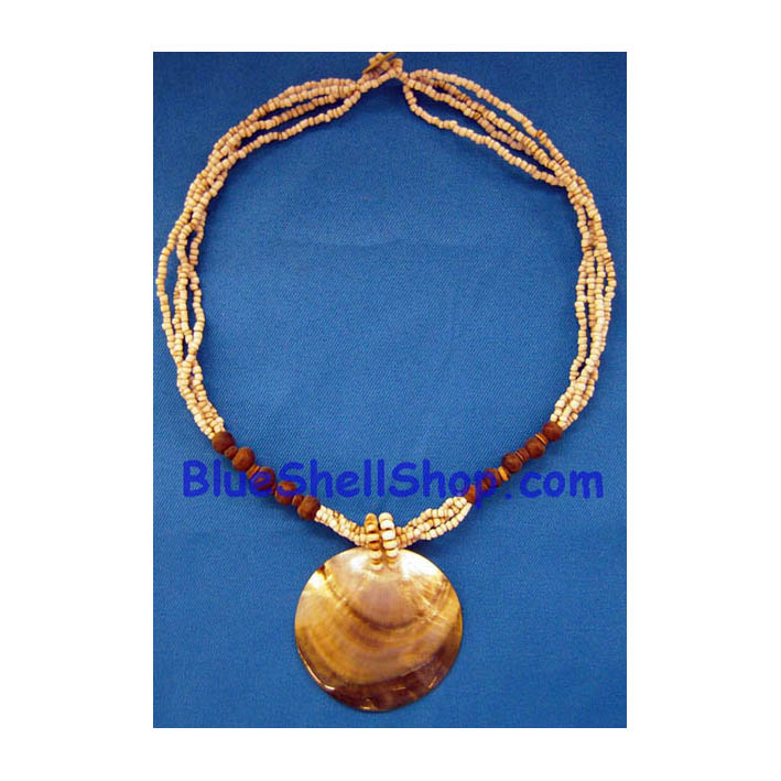 สร้อยคอลูกปัดเทาเบี้ยกลม