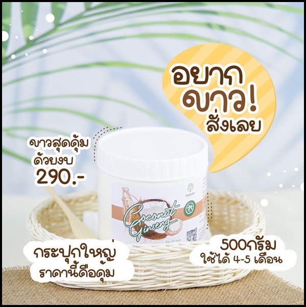 ครีมโสมมะพร้าว Coconut Ginseng Cream by EPS แพ็คเกจใหม่