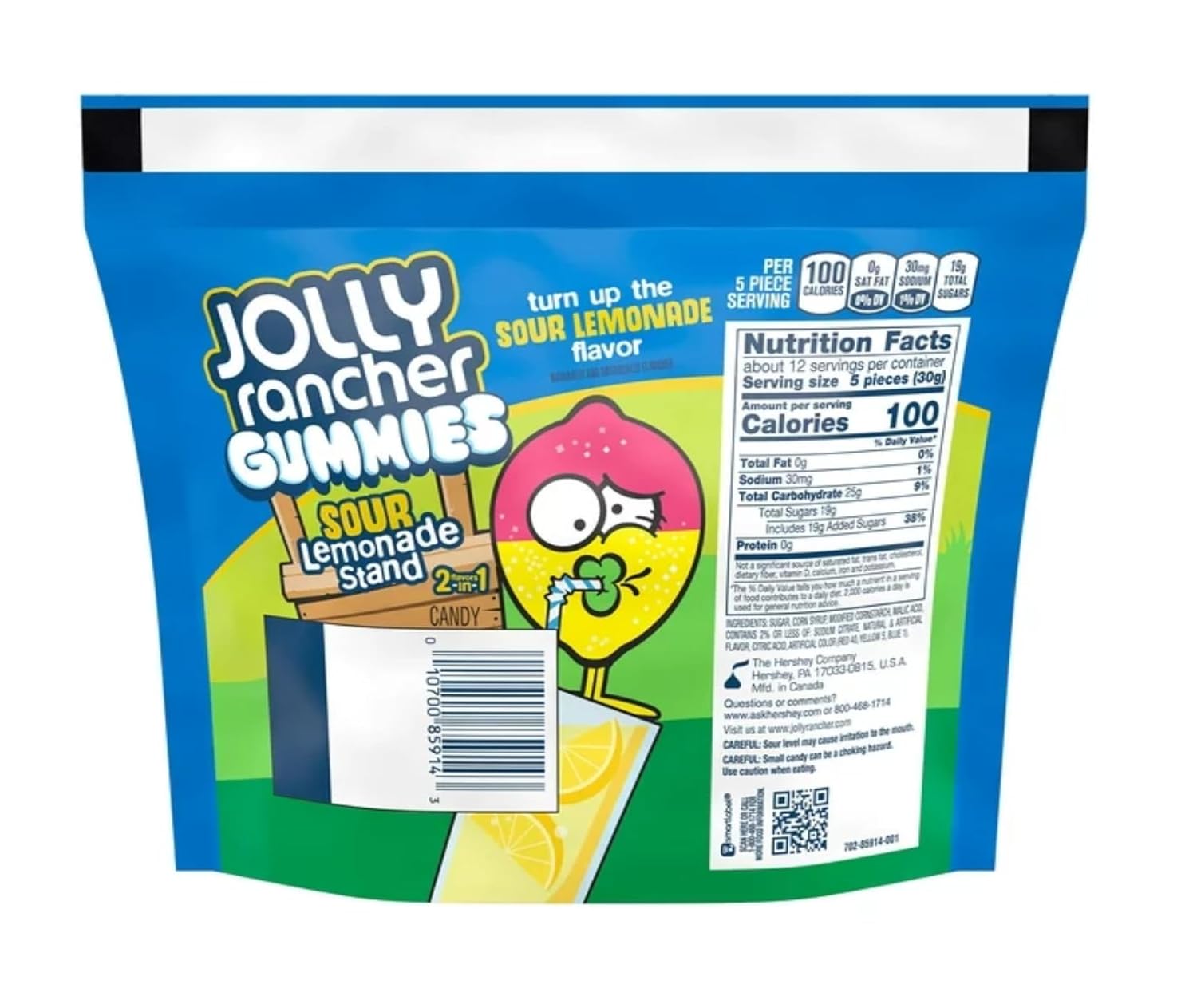 Newww ‼กัมมี่รสเปรี้ยวแสนอร่อย นำเข้าเองจาก🇺🇸 ของแท้ 💯 Jolly Gummies Lemonade Stand Sours Gummies - กัมมี่ยอดฮิตรสเลม่อน เปรี้ยวหวาน ถุง 13 ออนซ์ ราคา 450 บาท / ถุง
