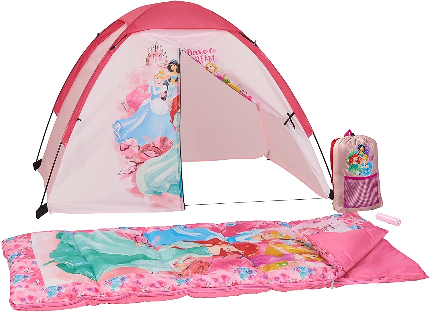 เต็นท์ เจ้าหญิง พร้อมถุงนอน ลายเจ้าหญิง Disney Princess Kids Camp Set - Tent, Backpack