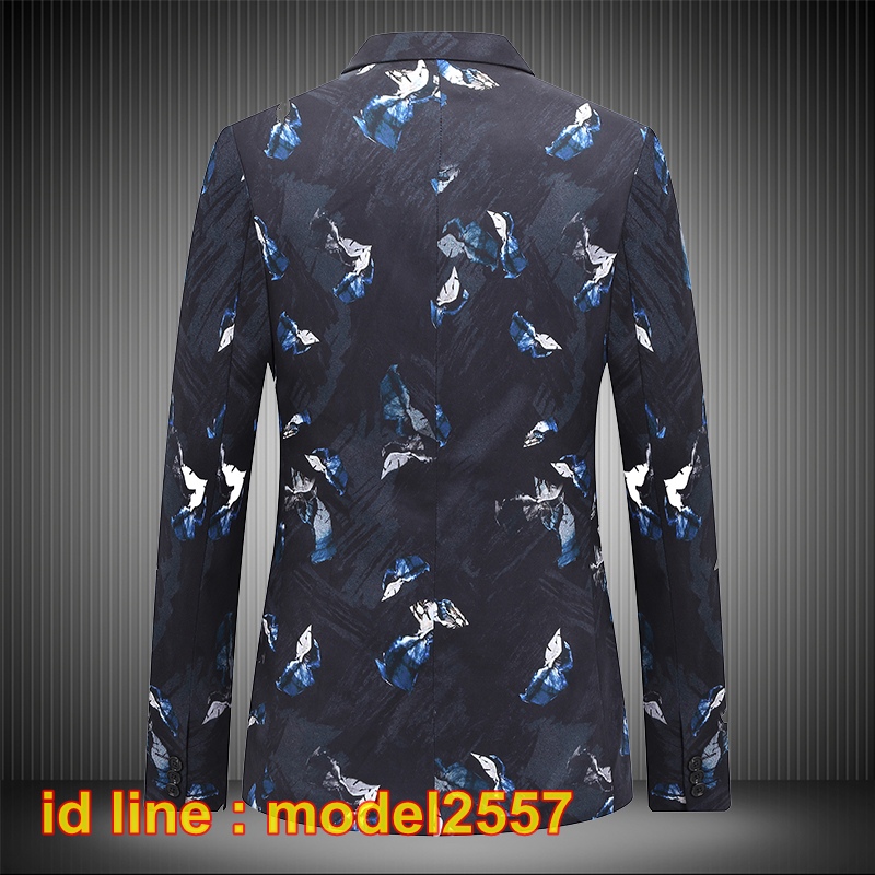 JM6102008 เสื้อสูทลำลองผู้ชายพิมพ์ลายดอกไม้แบบตะวันตก JM6102008 ชิ้น