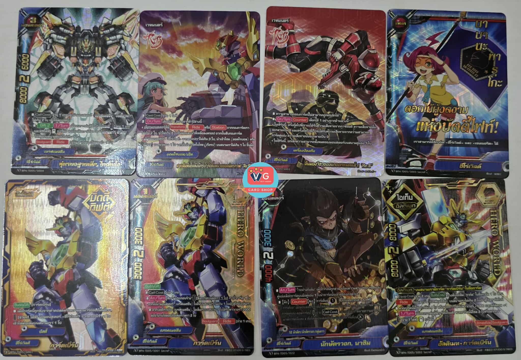N-TD05 ฮีโร่เวิลด์ เบรฟแมชชีน N-TD06 สตาร์ดราก้อนเวิลด์ แจ็คไนฟ์ บัดดี้ไฟท์นิวไดร์ฟ Buddyfight New Drive
