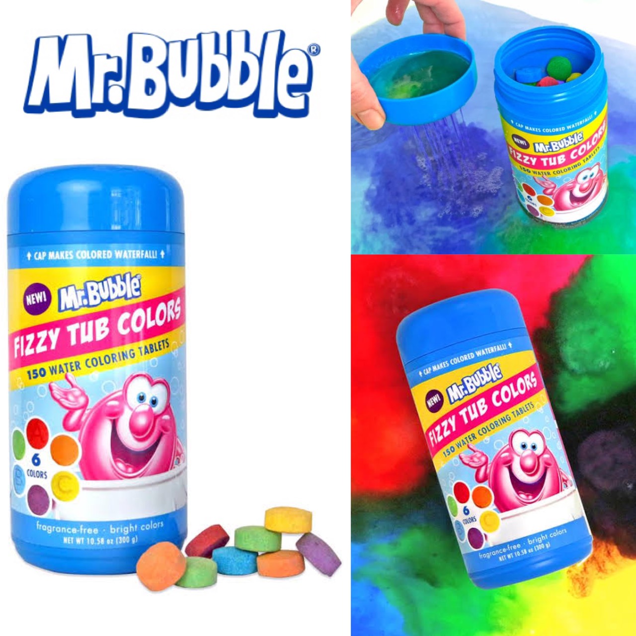 เม็ดสีเปลี่ยนสีในน้ำ Mr.Bubble Fizzy Tub Color Tablets Assorted Bathwater ราคา 550 บาท