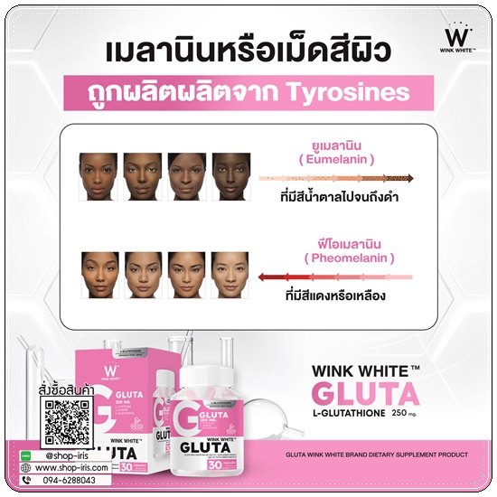 Gluta Wink White กลูต้าวิ้งไวท์ (1แถม1)
