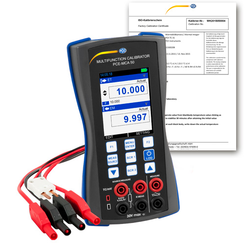 PCE รุ่นMCA-50-ICA incl. ISO Calibration Certificate เครื่องมือวัดงานด้านสอบเทียบCalibrator