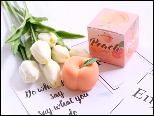 สบู่น้ำนมลูกพีช Peach Soap by FonnFonn