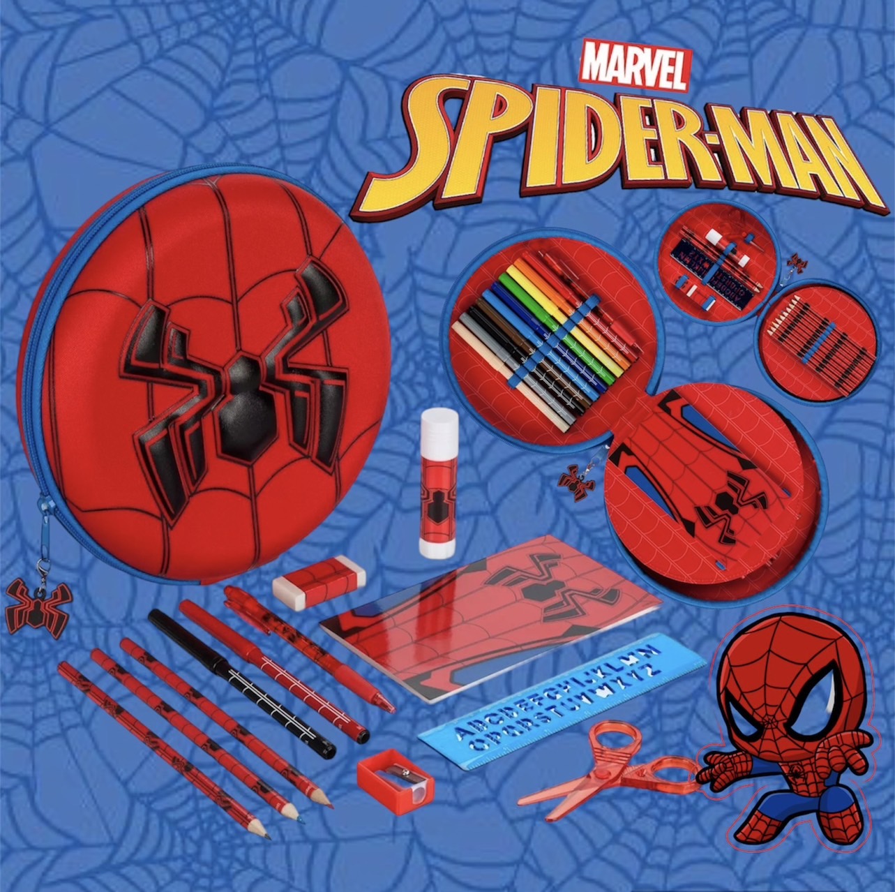 กระเป๋าเครื่องเขียน ลายสไปเดอร์แมน Spider-Man Zip-Up Stationery Kit , ราคา 990 บาท